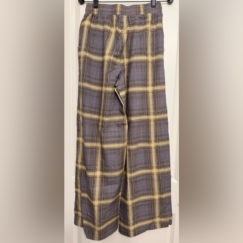 NWT WeWoreWhat Pull On Pajama Bottoms Plaid Yellow - S - Picture 7 of 11